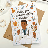 Doctor Happy Birthday Card – Male Medical Greeting - Greeting Card